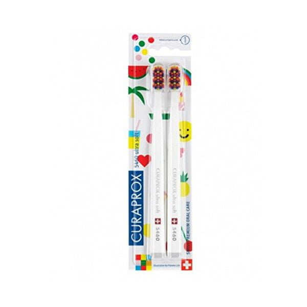 Curaprox Veľmi jemná zubná kefka 5460 Ultra Soft Duo pack – Pop Art Edition